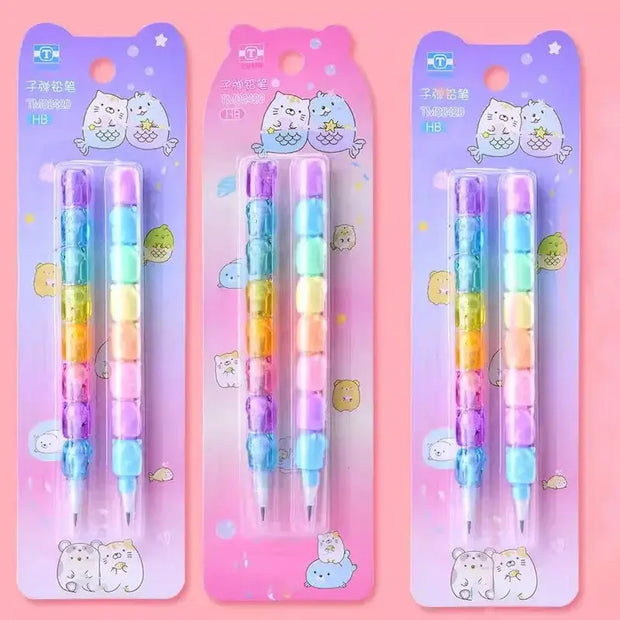 Lápices Mecánicos Kawaii HB No Afilar Paquete De 2 Piezas - Tienda Kawaii