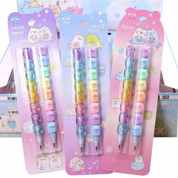 Lápices Mecánicos Kawaii HB No Afilar Paquete De 2 Piezas - Tienda Kawaii