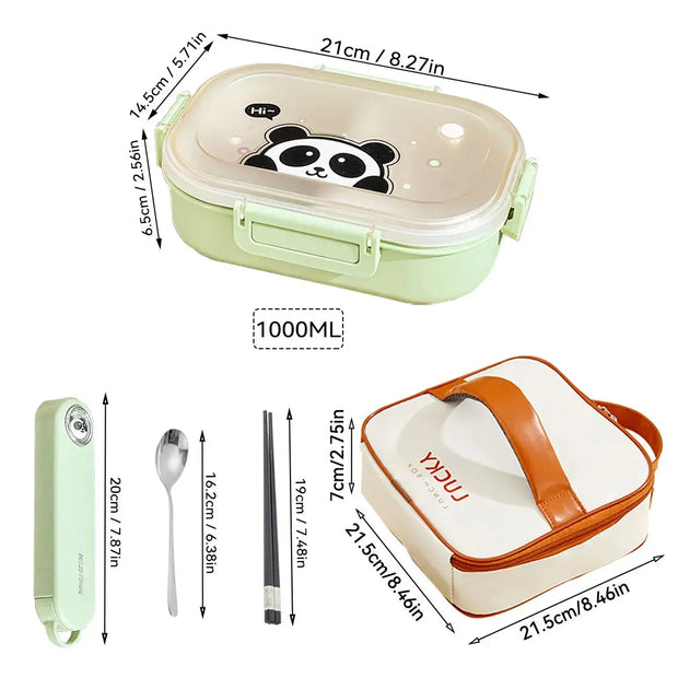 Fiambrera Bento De Viaje Segura Para Microondas - Tienda Kawaii