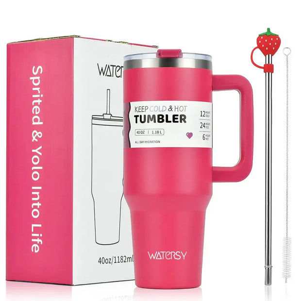 Vaso Térmico De Acero Inoxidable 30oz Con Pajita - Tienda Kawaii