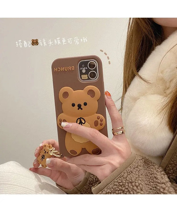 Funda iPhone De Silicona Brunch Bear - Tienda Kawaii