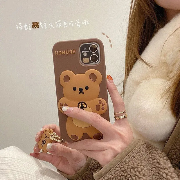 Funda iPhone De Silicona Brunch Bear - Tienda Kawaii