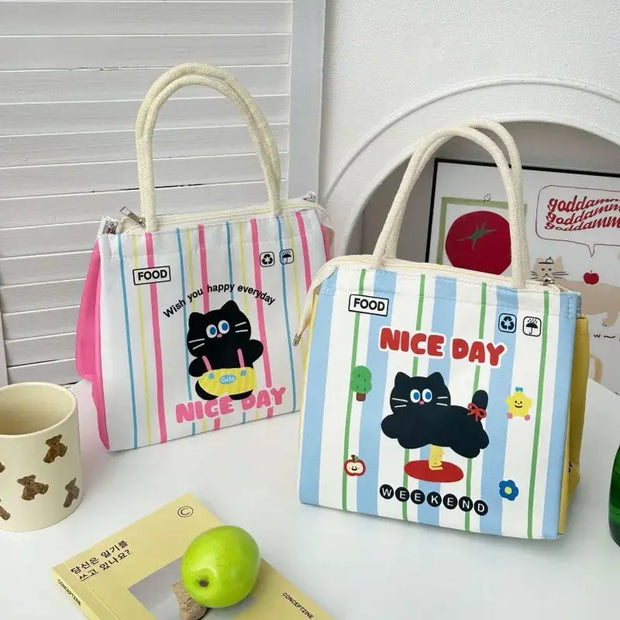 Bolso Térmico Kawaii Gato Para Bento - Tienda Kawaii