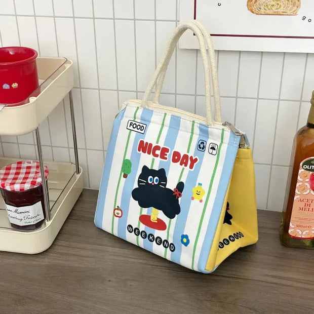 Bolso Térmico Kawaii Gato Para Bento - Tienda Kawaii