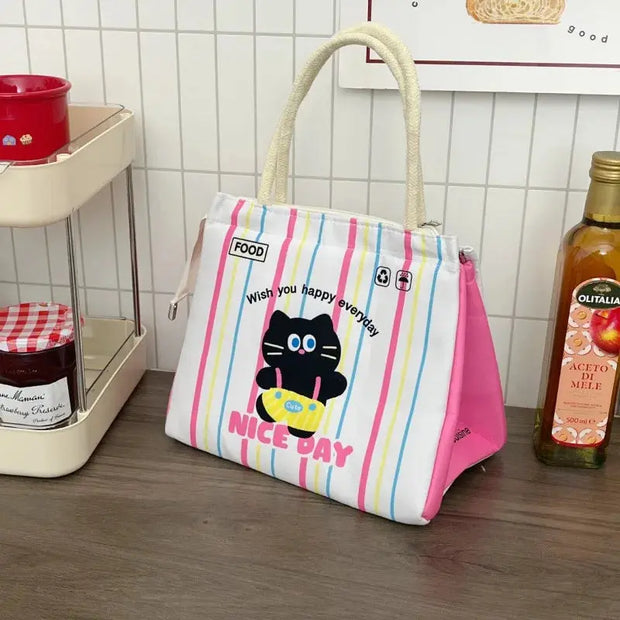 Bolso Térmico Kawaii Gato Para Bento - Tienda Kawaii