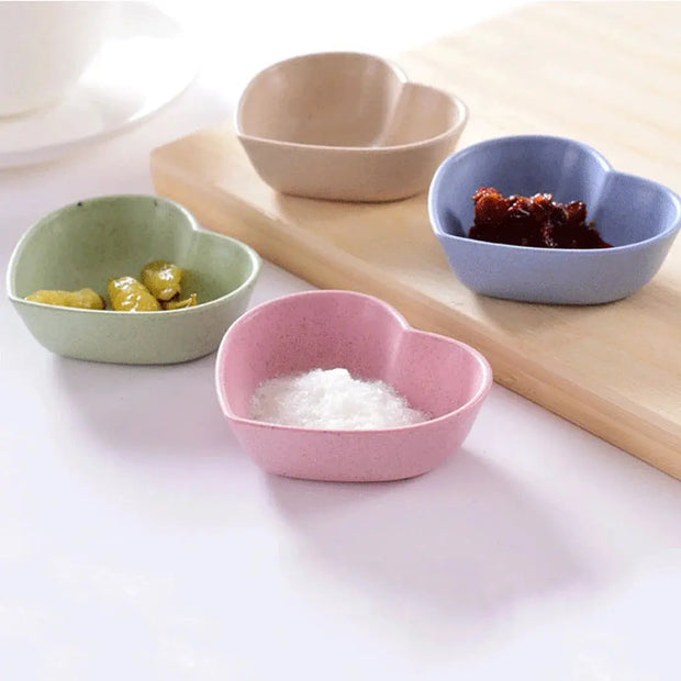 Cuencos De Cerámica Corazón Para Salsa Rosa Eco-Friendly - Tienda Kawaii