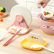 Soporte Cute Para Cucharas De Cocina Con Base Antigoteo - Tienda Kawaii