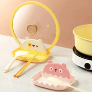 Soporte Cute Para Cucharas De Cocina Con Base Antigoteo - Tienda Kawaii