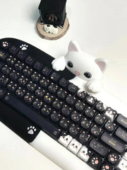 Keycaps Forma De Gato 108 Teclas Aesthetic Kawaii - Tienda Kawaii