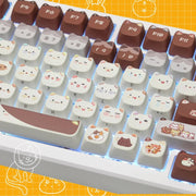 Keycaps Forma De Gato 108 Teclas Aesthetic Kawaii - Tienda Kawaii