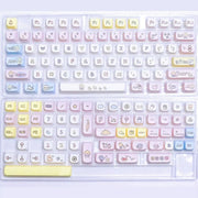 Keycaps Forma De Gato 108 Teclas Aesthetic Kawaii - Tienda Kawaii