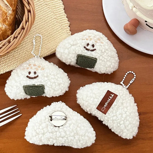 Llavero De Peluche Onigiri Suave - Tienda Kawaii
