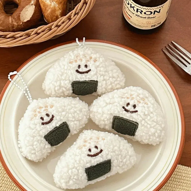 Llavero De Peluche Onigiri Suave - Tienda Kawaii