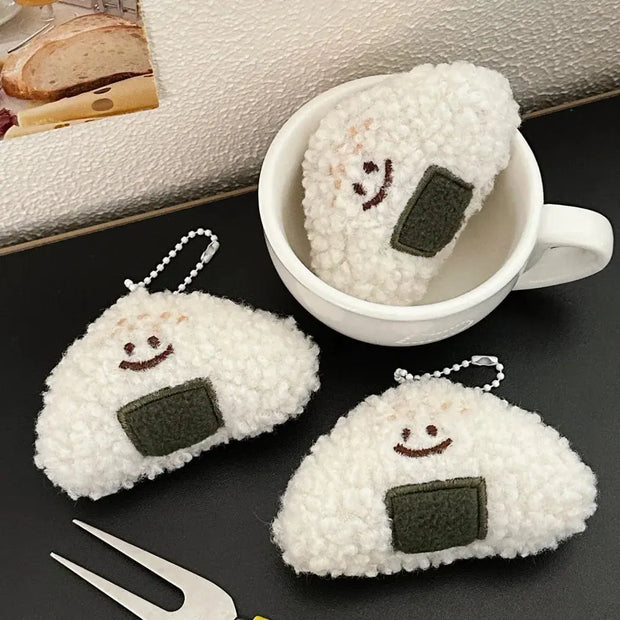 Llavero De Peluche Onigiri Suave - Tienda Kawaii