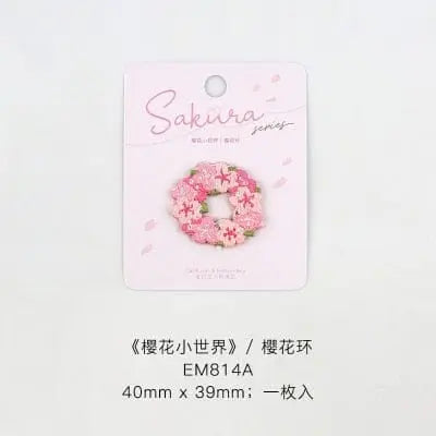 Parches Termoadhesivos Flor De Sakura Bordada - Tienda Kawaii