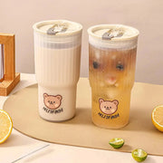 Botella Taza Portátil Dear Bear Para Café - Tienda Kawaii
