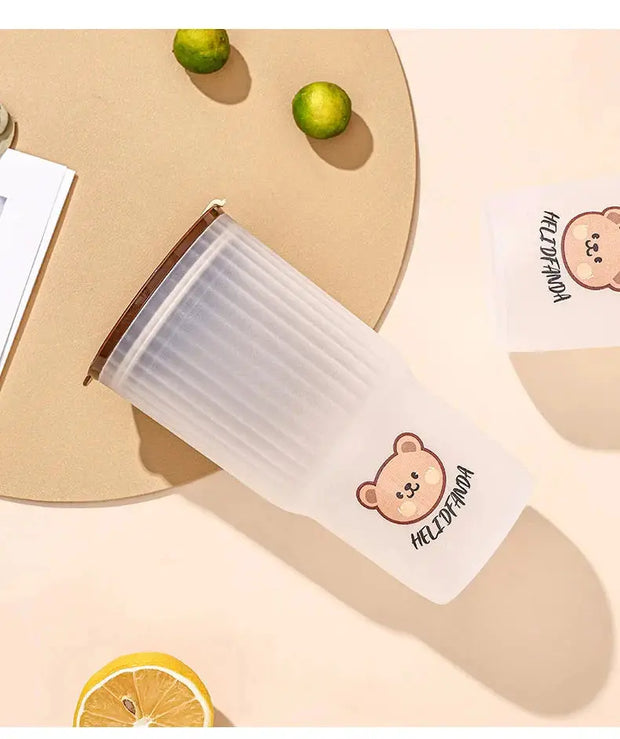 Botella Taza Portátil Dear Bear Para Café - Tienda Kawaii