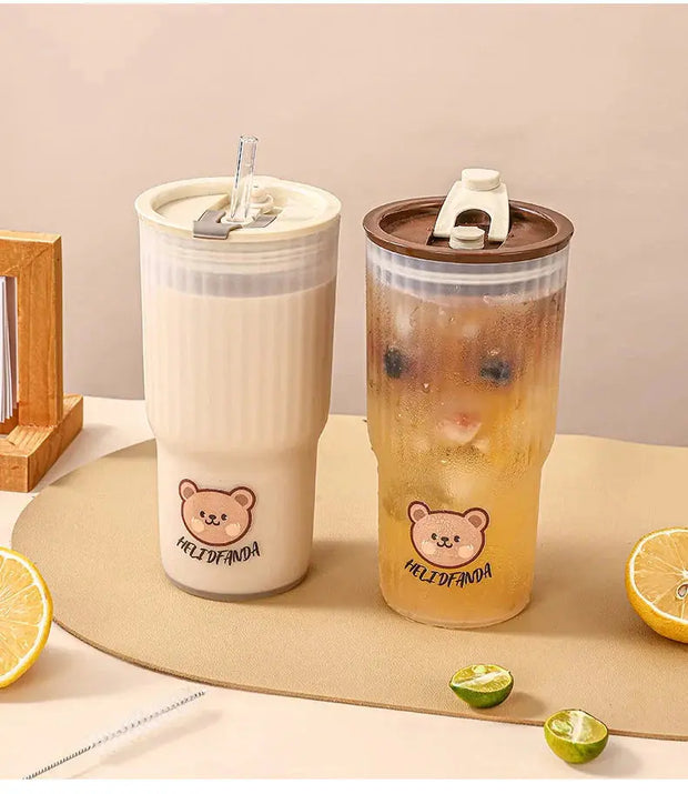 Botella Taza Portátil Dear Bear Para Café - Tienda Kawaii