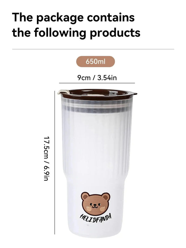 Botella Taza Portátil Dear Bear Para Café - Tienda Kawaii