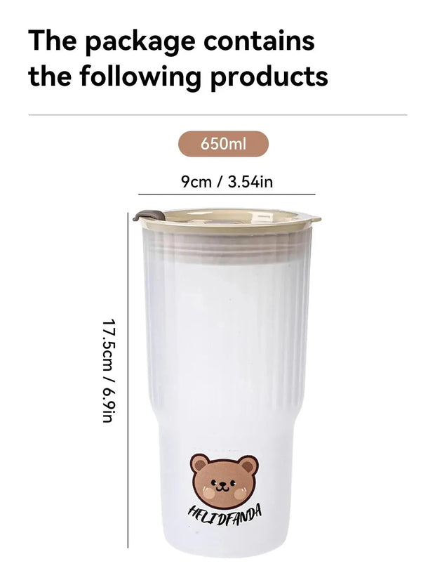Botella Taza Portátil Dear Bear Para Café - Tienda Kawaii