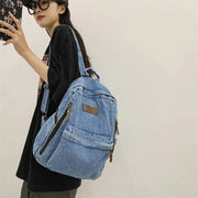 Mochila Escolar De Moda Vaquera Multi-Bolsillo - Tienda Kawaii
