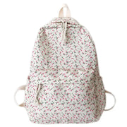 Mochila Floral Grande Capacidad Estilo Preppy - Tienda Kawaii