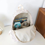 Mochila Floral Grande Capacidad Estilo Preppy - Tienda Kawaii
