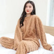 Pijama De Terciopelo Suave Para Mujer De Invierno - Tienda Kawaii