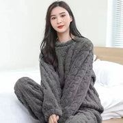 Pijama De Terciopelo Suave Para Mujer De Invierno - Tienda Kawaii