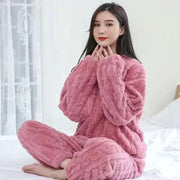Pijama De Terciopelo Suave Para Mujer De Invierno - Tienda Kawaii