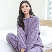 Pijama De Terciopelo Suave Para Mujer De Invierno - Tienda Kawaii