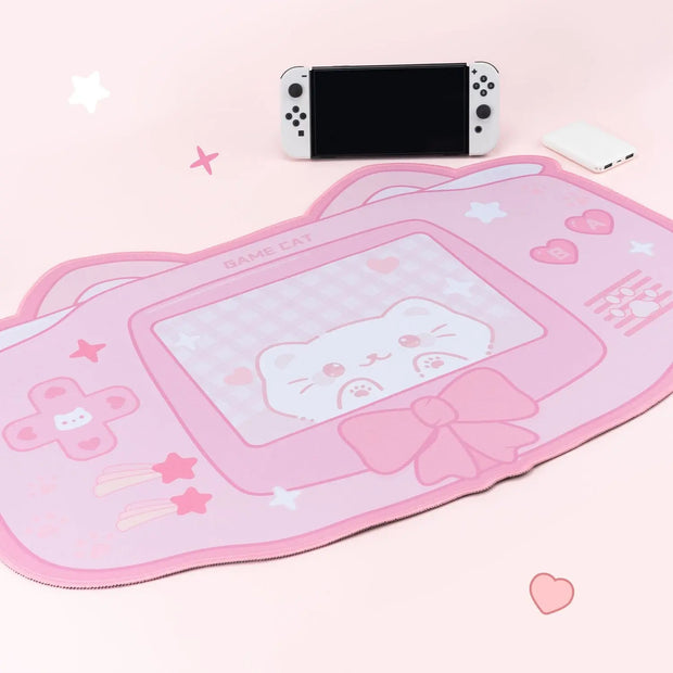 Alfombrilla De Ratón Grande Gato Gamer Suave - Tienda Kawaii