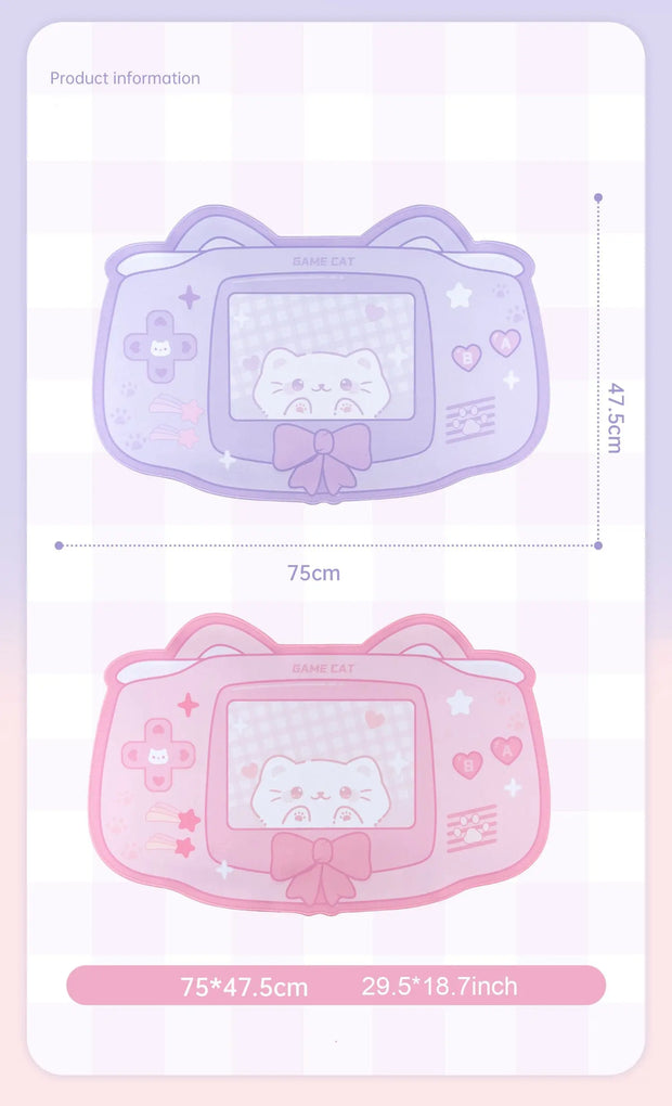 Alfombrilla De Ratón Grande Gato Gamer Suave - Tienda Kawaii