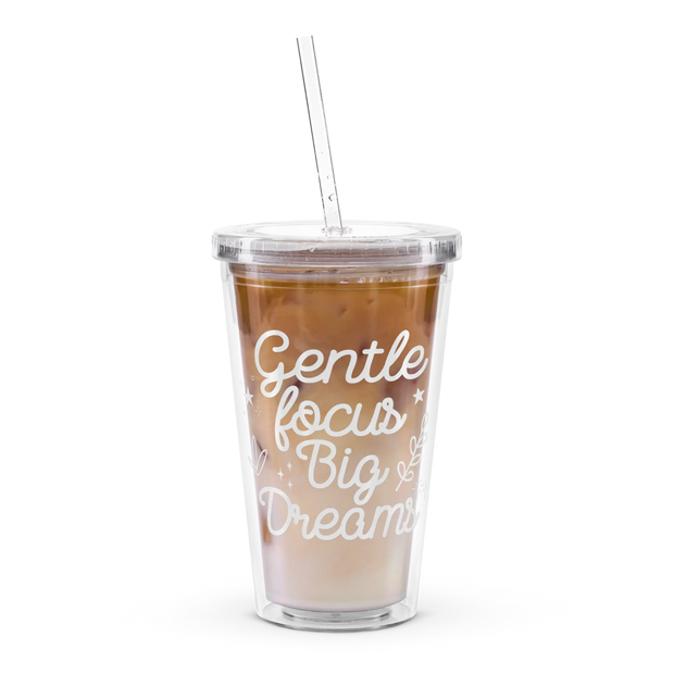 Vaso Transparente Con Pajita De Plástico Para Estudio - Tienda Kawaii