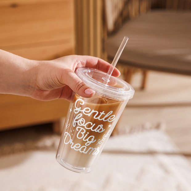 Vaso Transparente Con Pajita De Plástico Para Estudio - Tienda Kawaii