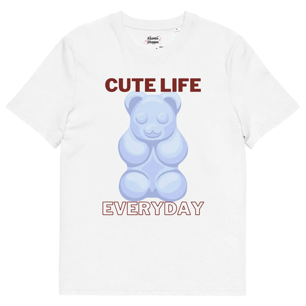 Camiseta Kawaii De Algodón Orgánico Gummy Bear Cute Life - Tienda Kawaii
