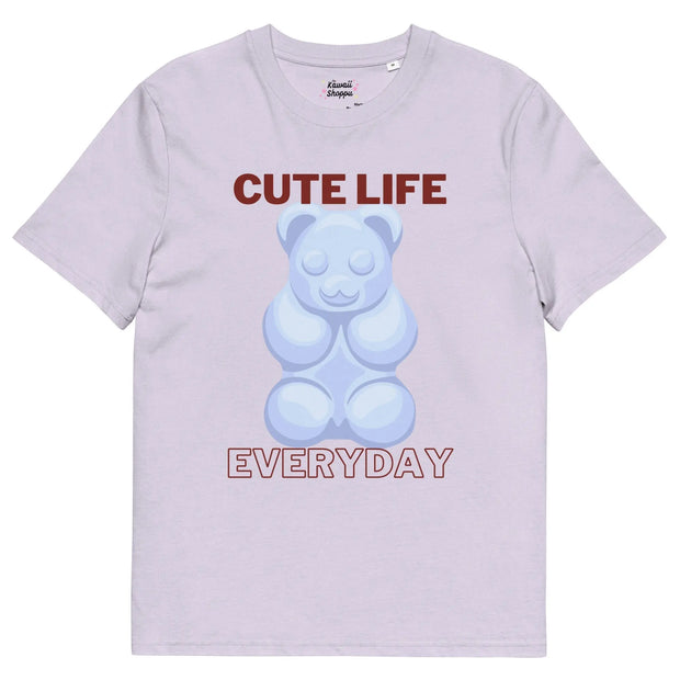 Camiseta Kawaii De Algodón Orgánico Gummy Bear Cute Life - Tienda Kawaii