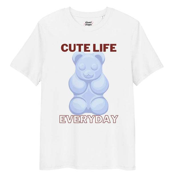 Camiseta Kawaii De Algodón Orgánico Gummy Bear Cute Life - Tienda Kawaii