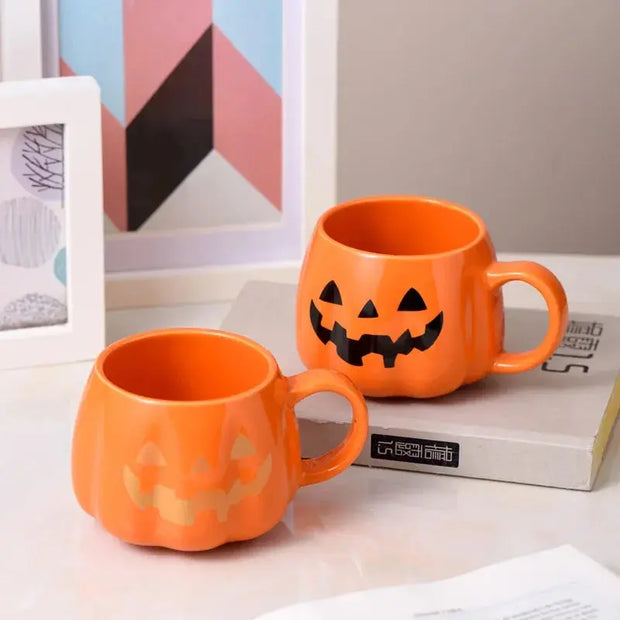Taza Cerámica De Calabaza De Halloween 400ml - Tienda Kawaii