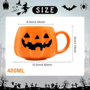 Taza Cerámica De Calabaza De Halloween 400ml - Tienda Kawaii
