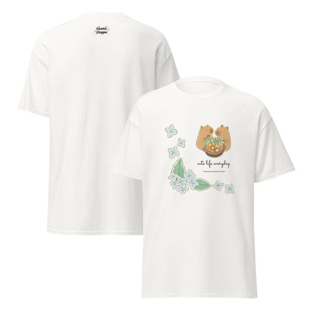 Camiseta Kawaii De Algodón Estilo Capibara Feliz - Tienda Kawaii