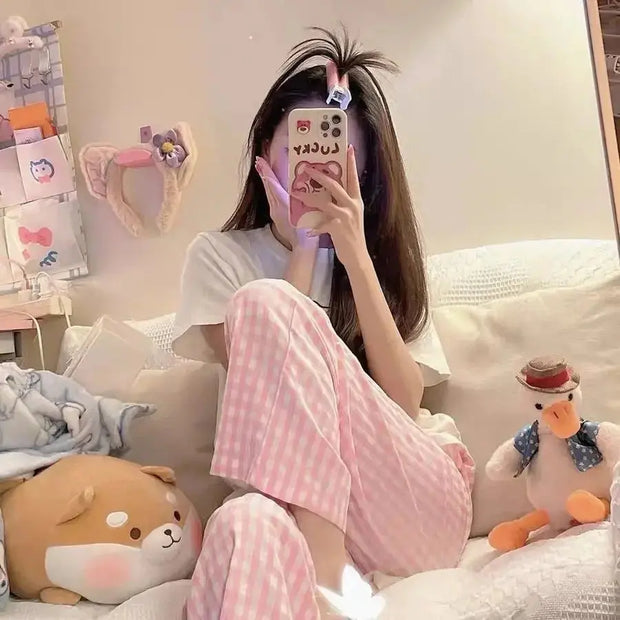 Pantalones Sueltos Comfy Estilo Aesthetic - Tienda Kawaii