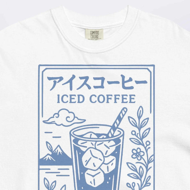 Camiseta Unisex Japonesa de Café Helado - Tienda Kawaii