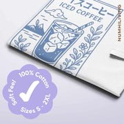 Camiseta Unisex Japonesa de Café Helado - Tienda Kawaii