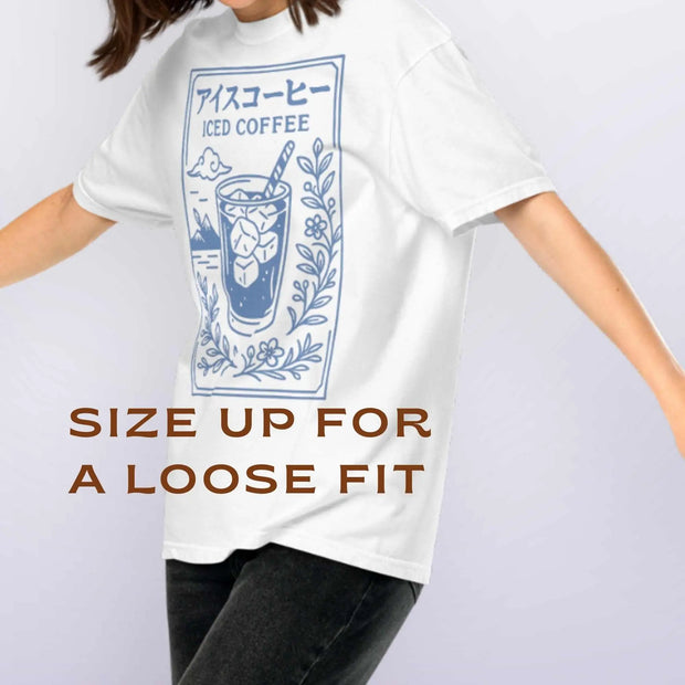 Camiseta Unisex Japonesa de Café Helado - Tienda Kawaii