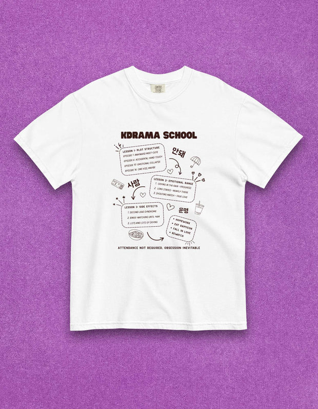 Camiseta Oversize Algodón 100% Inspirada en K-Drama - Tienda Kawaii