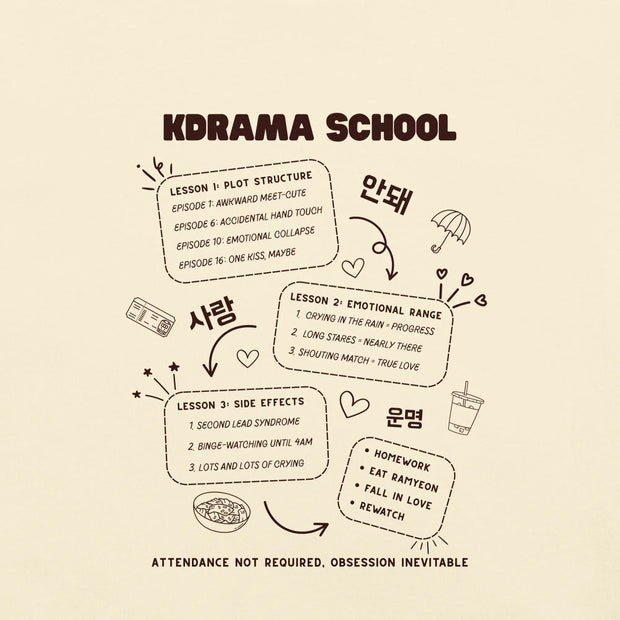 Camiseta Oversize Algodón 100% Inspirada en K-Drama - Tienda Kawaii