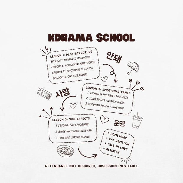 Camiseta Oversize Algodón 100% Inspirada en K-Drama - Tienda Kawaii