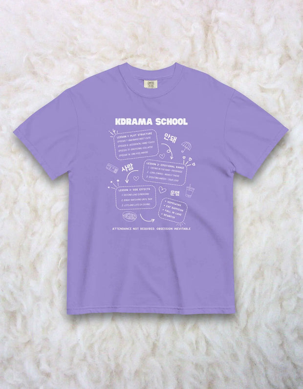 Camiseta Oversize 100% Algodón Estilo K-Drama Coreano - Tienda Kawaii