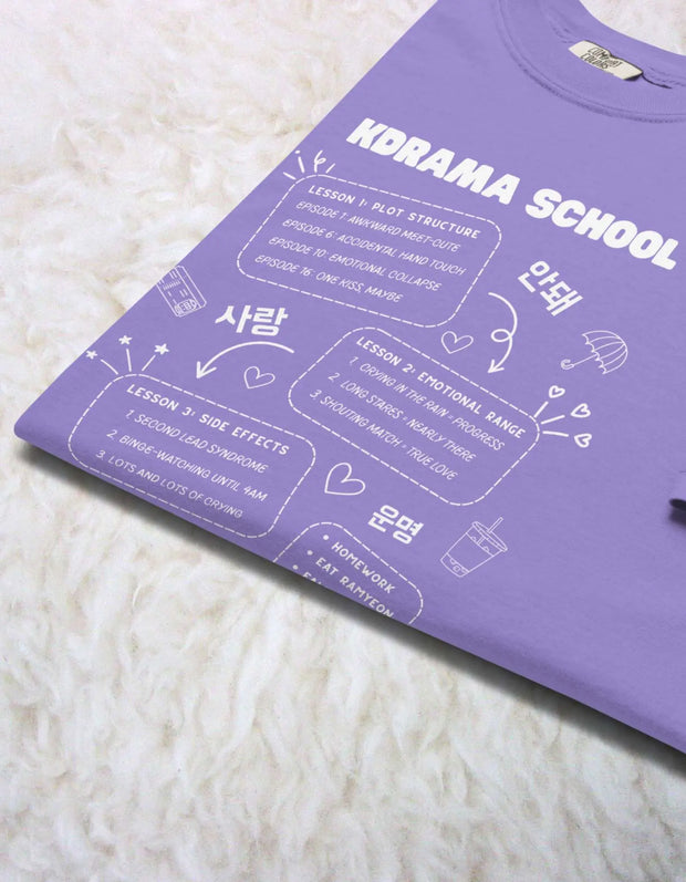 Camiseta Oversize 100% Algodón Estilo K-Drama Coreano - Tienda Kawaii